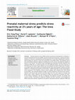 Research paper thumbnail of Prenatal maternal stress predicts stress reactivity at 2½ years of age: The Iowa Flood Study