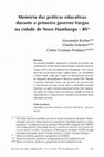 Research paper thumbnail of Memory of educational practices during the first Vargas' government in the city of Novo Hamburgo – RS