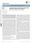 Research paper thumbnail of A polarized liquid–liquid interface meets visible light-driven catalytic water oxidation