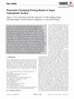 Research paper thumbnail of Pneumatic Conveying Printing Based on Super Hydrophobic Surface