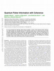 Research paper thumbnail of Quantum Fisher information with coherence