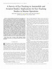 Research paper thumbnail of A Survey of Eye Tracking in Automobile and Aviation Studies: Implications for Eye-Tracking Studies in Marine Operations