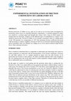 Research paper thumbnail of EXPERIMENTAL INVESTIGATION OF FRICTION COEFFICIENT OF LABORATORY ICE