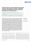 Research paper thumbnail of Galectin-8 induces partial epithelial-mesenchymal transition with invasive tumorigenic capabilities involving a FAK/EGFR/proteasome pathway in MDCK cells