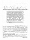 Research paper thumbnail of A modification of the kinetic determination of pancuronium bromide based on its inhibitory effect on cholinesterase