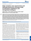 Research paper thumbnail of High-resolution mass spectrometry and hydrogen/deuterium exchange study of mitorubrin azaphilones and nitrogenized analogues