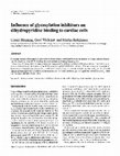 Research paper thumbnail of Influence of glycosylation inhibitors on dihydropyridine binding to cardiac cells