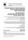 Research paper thumbnail of Probiotic Bacteria in Gastro-Intestinal Tract of Hybrid Catfish Fed Insect Protein Meal