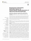 Research paper thumbnail of Development of Dosimetric Verification System for Patient-Specific Quality Assurance of High-Dose-Rate Brachytherapy