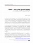 Research paper thumbnail of De cambios y adaptaciones: lecciones desde la tecnología, la cultura y la biología