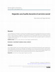 Research paper thumbnail of Dejando una huella durante el servicio social