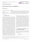 Research paper thumbnail of On the spectral nature of entanglement