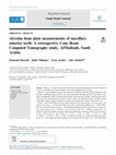 Research paper thumbnail of Alveolar bone plate measurements of maxillary anterior teeth: A retrospective Cone Beam Computed Tomography study, AlMadianh, Saudi Arabia