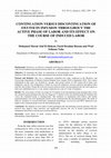 Research paper thumbnail of Continuation Versus Discontinuation of Oxytocin Infusion Throughout the Active Phase of Labor and Its Effect on the Course of Induced Labor