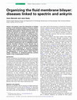 Research paper thumbnail of Organizing the fluid membrane bilayer: diseases linked to spectrin and ankyrin