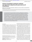 Research paper thumbnail of Ankyrin-B metabolic syndrome combines age-dependent adiposity with pancreatic β cell insufficiency