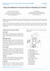 Research paper thumbnail of Design and Modification of Foremost Element of Hydraulic Press Machine