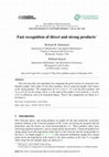 Research paper thumbnail of Fast recognition of direct and strong products