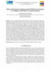 Research paper thumbnail of Effects of Parametric Variations on Bead Width of Gas Tungsten Arc Welding of AISI 1020 Low Carbon Steel Plate