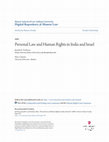 Research paper thumbnail of Personal Law and Human Rights in India and Israel