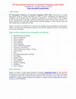 Research paper thumbnail of Call For Paper - 10th International Conference on Advanced Computing (ADCO 2023)