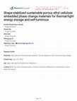 Research paper thumbnail of Shape-stabilized sustainable porous ethyl cellulose embedded phase change materials for thermal/light energy storage and self-luminous