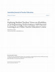 Research paper thumbnail of Exploring Student Teachers’ Views on ePortfolios as an Empowering Tool to Enhance Self-Directed Learning in an Online Teacher Education Course