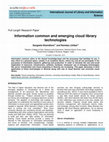 Research paper thumbnail of International Journal of Library and Information Science