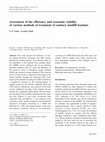 Research paper thumbnail of Assessment of the efficiency and economic viability of various methods of treatment of sanitary landfill leachate