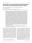 Research paper thumbnail of Potentiation of mouse vagal afferent mechanosensitivity by ionotropic and metabotropic glutamate receptors