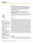 Research paper thumbnail of One for all: Mating compatibility among various populations of olive fruit fly (Diptera: Tephritidae) for application of the sterile insect technique