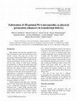 Research paper thumbnail of Fabrication of 3D-printed PLA microneedles as physical permeation enhancers in transdermal delivery