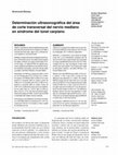 Research paper thumbnail of Determinación ultrasonográfica del área de corte transversal del nervio mediano en síndrome del túnel carpiano