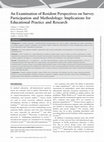 Research paper thumbnail of An Examination of Resident Perspectives on Survey Participation and Methodology: Implications for Educational Practice and Research