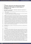 Research paper thumbnail of A Holistic Approach in Re-Mining Old Tailings Deposits for The Supply of Critical Metals: A Portuguese Case