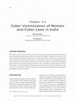 Research paper thumbnail of Cyber Victimization of Women and Cyber Laws in India