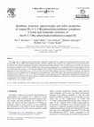 Research paper thumbnail of Synthesis, structure, spectroscopic and redox properties of complexes: Crystal and molecular structure of