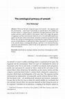 Research paper thumbnail of The ontological primacy of umwelt