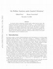 Research paper thumbnail of On Welfare Analysis under Limited Attention