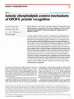 Research paper thumbnail of Anionic Phospholipids Control Mechanisms of GPCR-G Protein Recognition