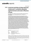 Research paper thumbnail of Antiviral activities of plant-derived indole and β-carboline alkaloids against human and avian influenza viruses