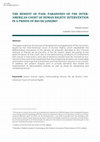 Research paper thumbnail of THE BENEFIT OF PAIN: PARADOXES OF THE INTER-AMERICAN COURT OF HUMAN RIGHTS' INTERVENTION IN A PRISON OF RIO DE JANEIRO 1