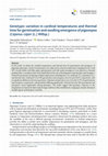 Research paper thumbnail of Genotypic variation in cardinal temperatures and thermal time for germination and seedling emergence of pigeonpea (Cajanus cajan [L.] Millsp.)