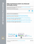 Research paper thumbnail of Opto-mechanical switch via enhanced luminality control