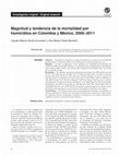 Research paper thumbnail of [Death by homicide in Colombia and Mexico.]