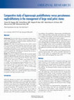 Research paper thumbnail of Comparative study of laparoscopic pyelolithotomy versus percutaneous nephrolithotomy in the management of large renal pelvic stones