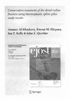 Research paper thumbnail of Conservative treatment of the distal radius fracture using thermoplastic splint: pilot study results