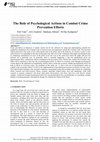 Research paper thumbnail of The Role of Psychological Actions in Combat Crime Prevention Efforts