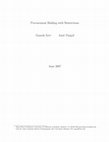 Research paper thumbnail of Procurement bidding with restrictions