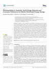 Research paper thumbnail of Electromobility in Australia: Tariff Design Structure and Consumer Preferences for Mobile Distributed Energy Storage